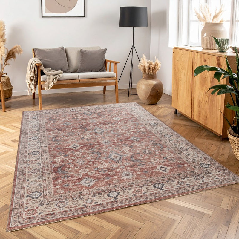Haus Appeal Legend 7'10" x 10'6" Area Rug, Red Ivory