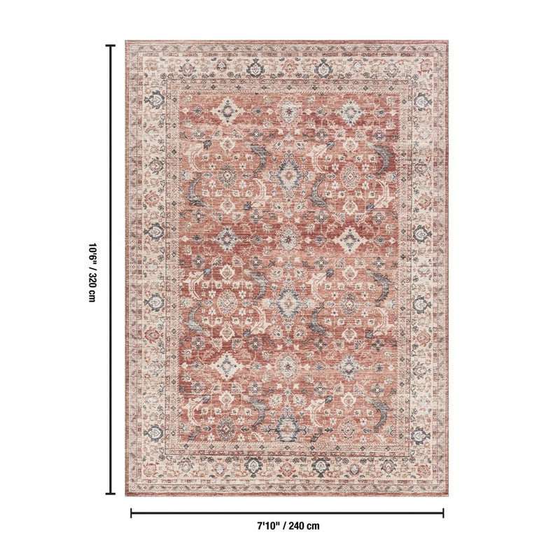 Haus Appeal Legend 7'10" x 10'6" Area Rug, Red Ivory