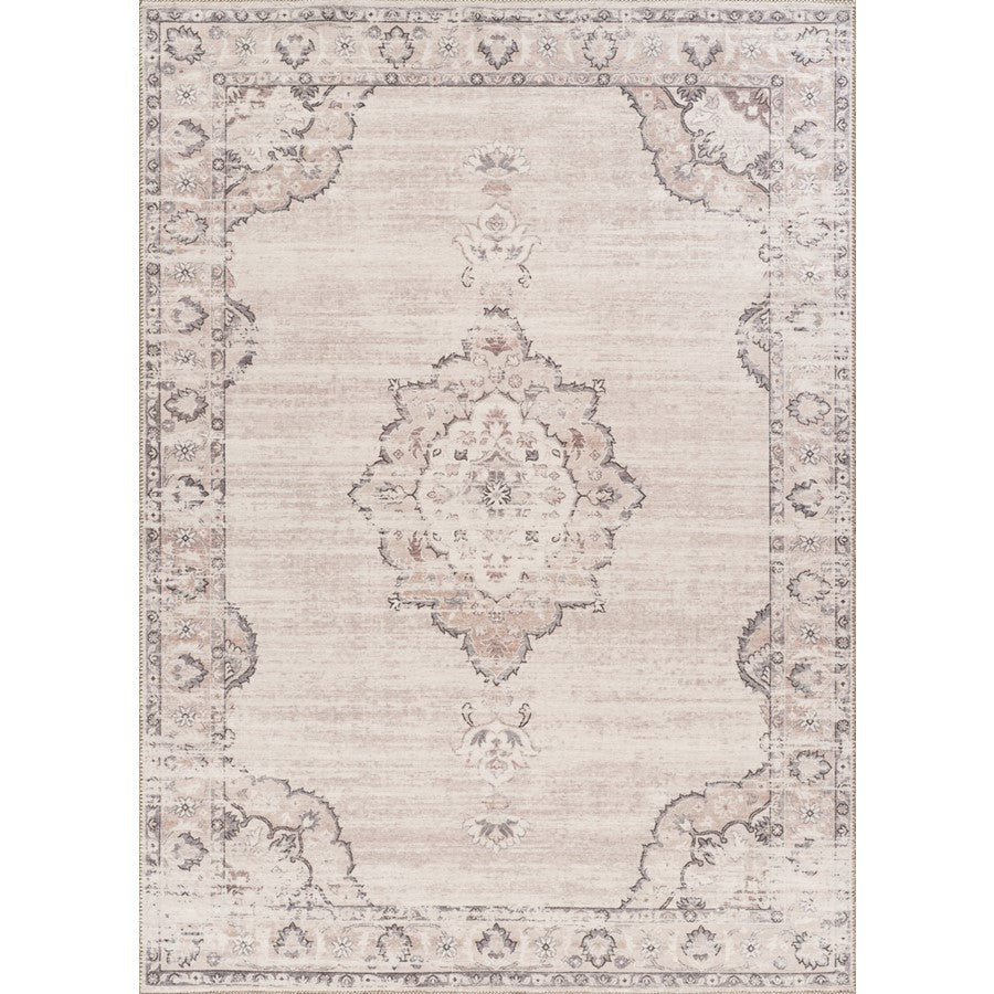 Haus Appeal Legend 2'7" x 9'10" Runner | Traditional Oriental Medallion Beige Polyester | Hallway & Entryway High-Traffic Area Rug | Model HA-RYL10063-10