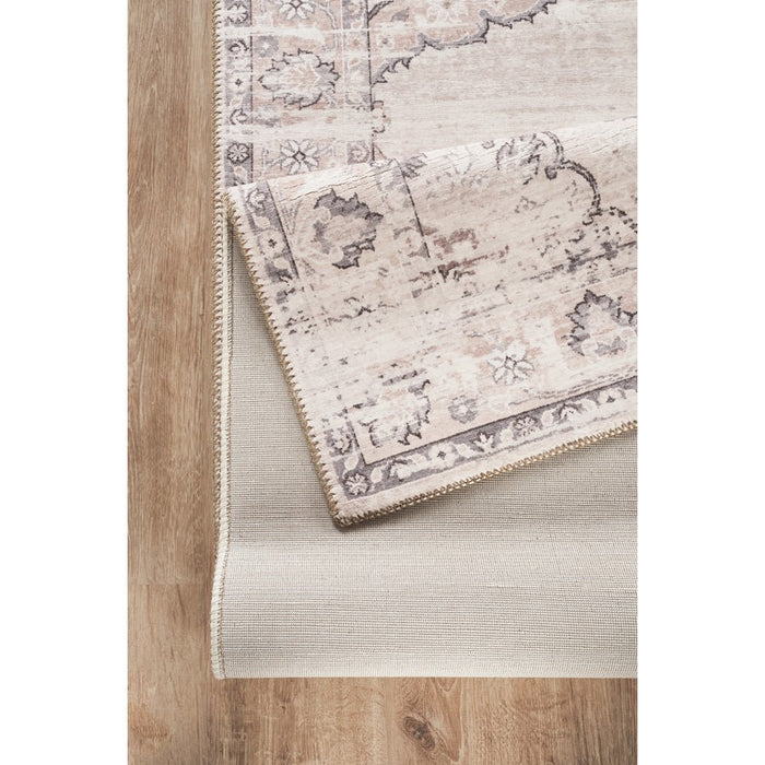 Haus Appeal Legend 2'7" x 9'10" Runner | Traditional Oriental Medallion Beige Polyester | Hallway & Entryway High-Traffic Area Rug | Model HA-RYL10063-10