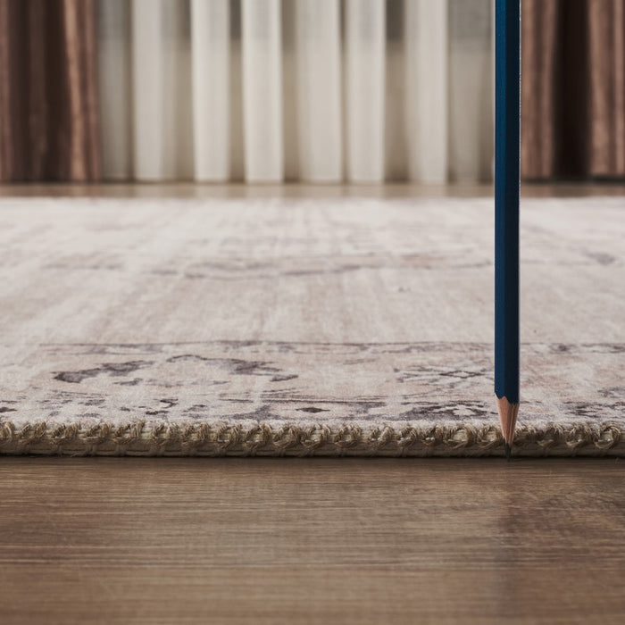 Haus Appeal Legend 2'7" x 9'10" Runner | Traditional Oriental Medallion Beige Polyester | Hallway & Entryway High-Traffic Area Rug | Model HA-RYL10063-10