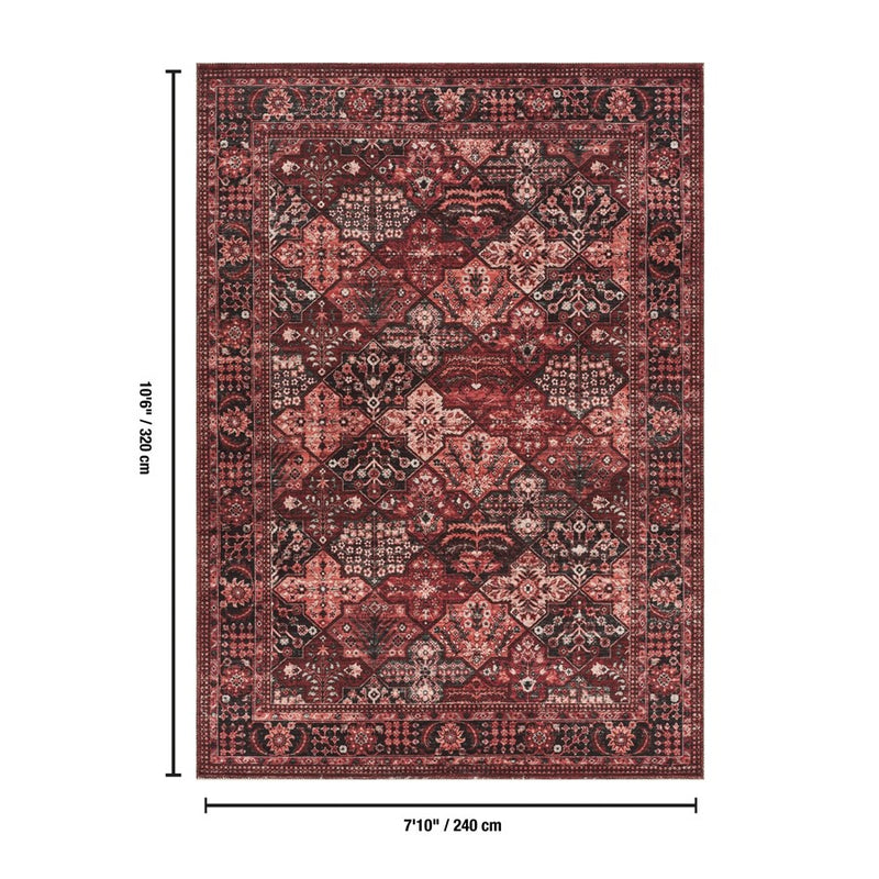 Haus Appeal Legend 7'10" x 10'6" Area Rug, Red