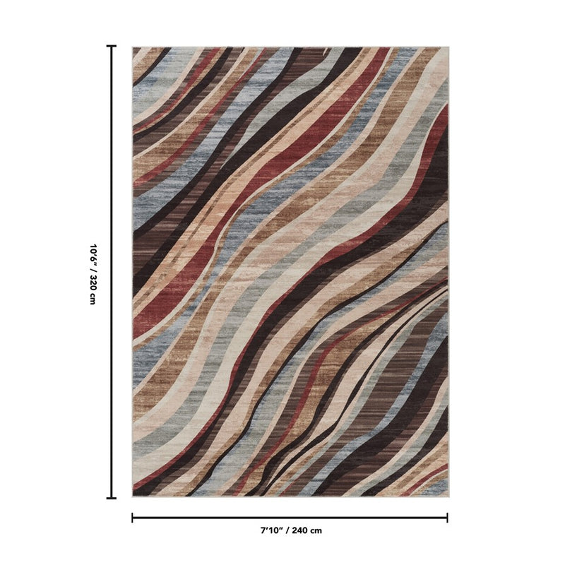 Haus Appeal Gems 7'10" x 10'6" Area Rug, Multi Ivory