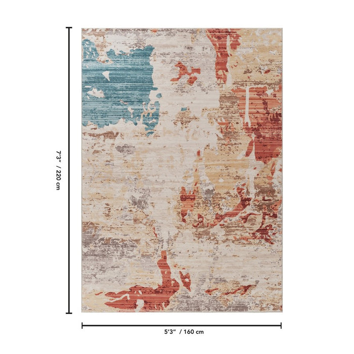 Haus Appeal Gems Abstract 5'3'' x 7'3'' Area Rug, Multi