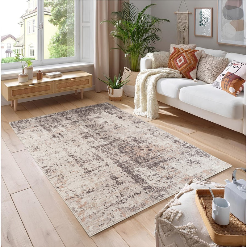 Haus Appeal Gems 5'3'' x 7'3'' Area Rug, Multi Ivory