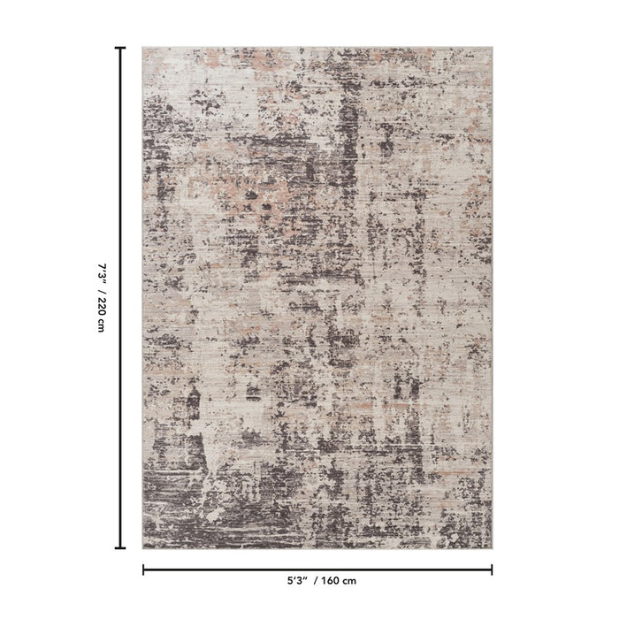Haus Appeal Gems 5'3'' x 7'3'' Area Rug, Multi Ivory