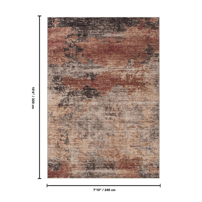 Haus Appeal Gems 7'10" x 10'6" Area Rug, Multi Dark Beige