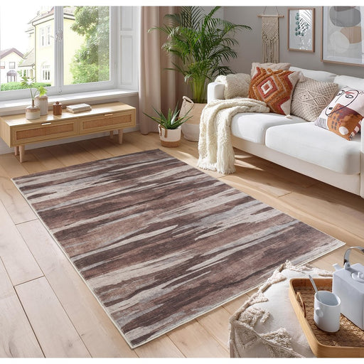 Haus Appeal Gems 5'3'' x 7'3'' Area Rug, Multi Brown