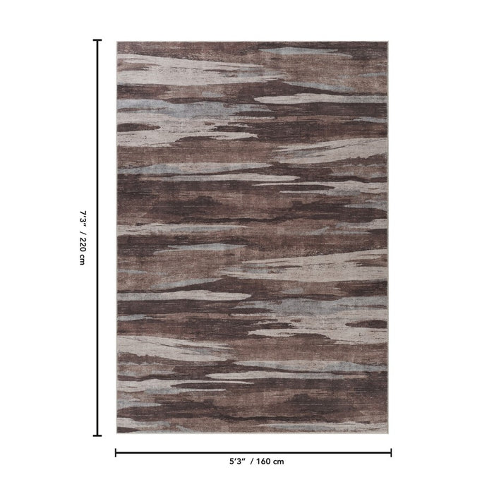 Haus Appeal Gems 5'3'' x 7'3'' Area Rug, Multi Brown