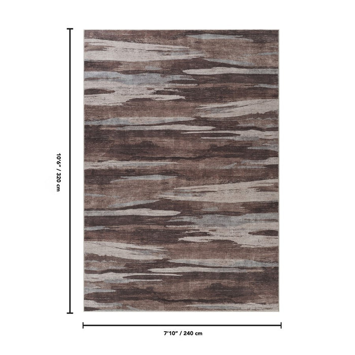 Haus Appeal Gems 7'10" x 10'6" Area Rug, Multi Brown