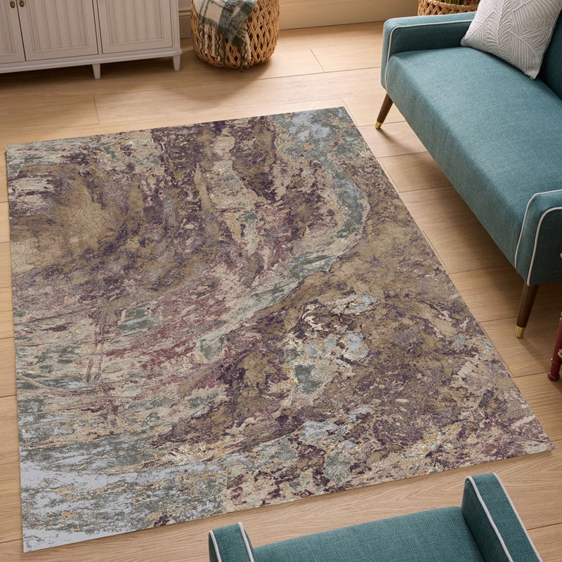 Haus Appeal Vision 7'10" x 10'6" Area Rug, Rust