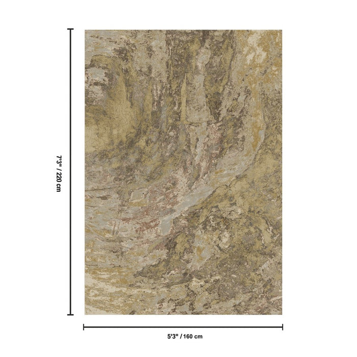 Haus Appeal Vision 5'3'' x 7'3'' Area Rug, Gold