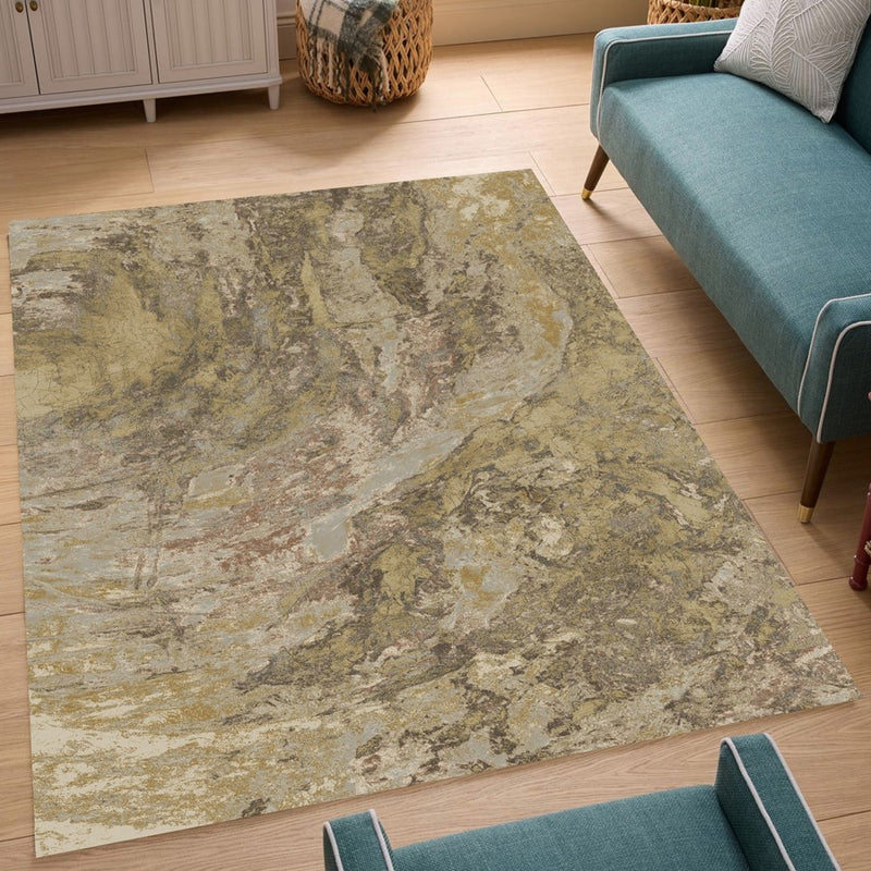 Haus Appeal Vision 7'10" x 10'6" Area Rug, Gold