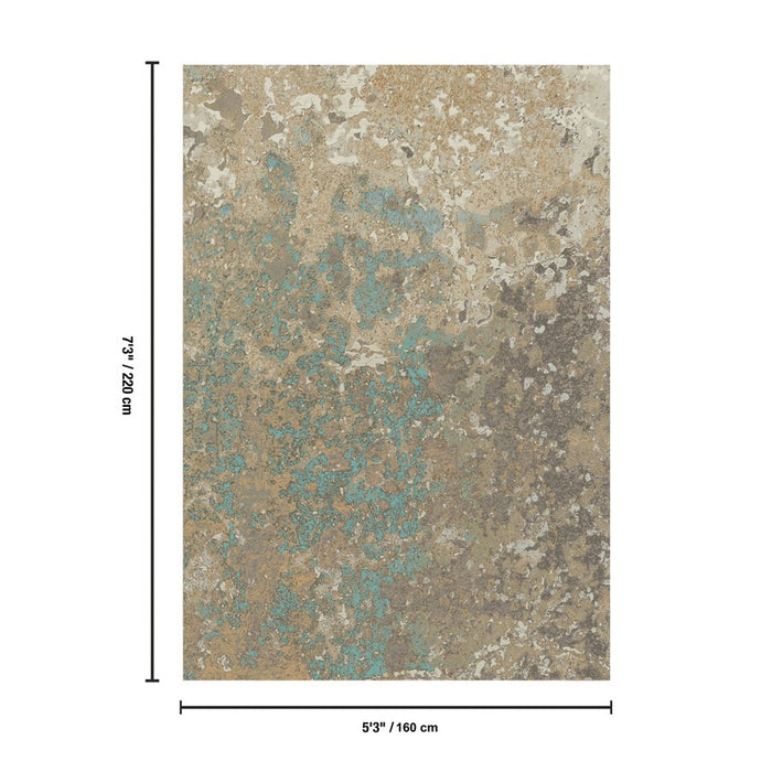 Haus Appeal Vision 5'3'' x 7'3'' Area Rug, Turquoise