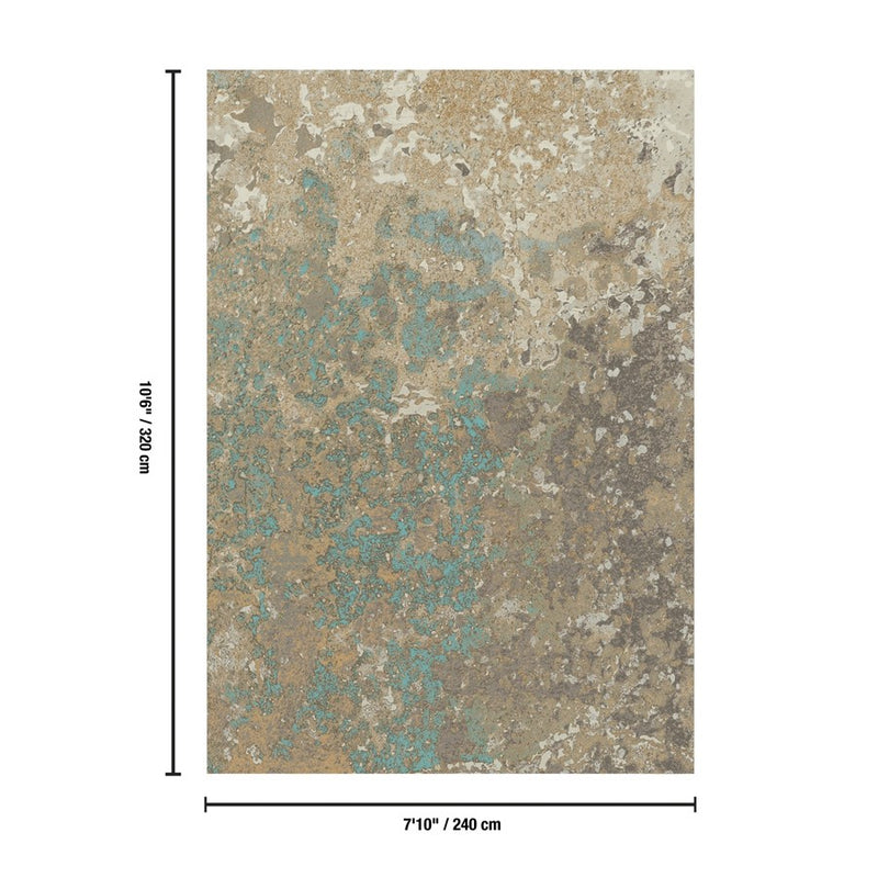 Haus Appeal Vision 7'10" x 10'6" Area Rug, Turquoise