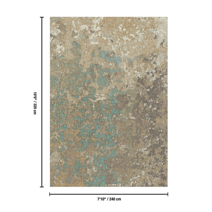 Haus Appeal Vision 7'10" x 10'6" Area Rug, Turquoise