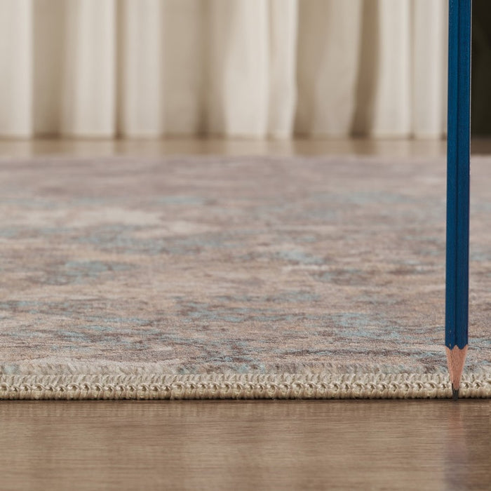 Haus Appeal Vision 7'10" x 10'6" Area Rug, Turquoise