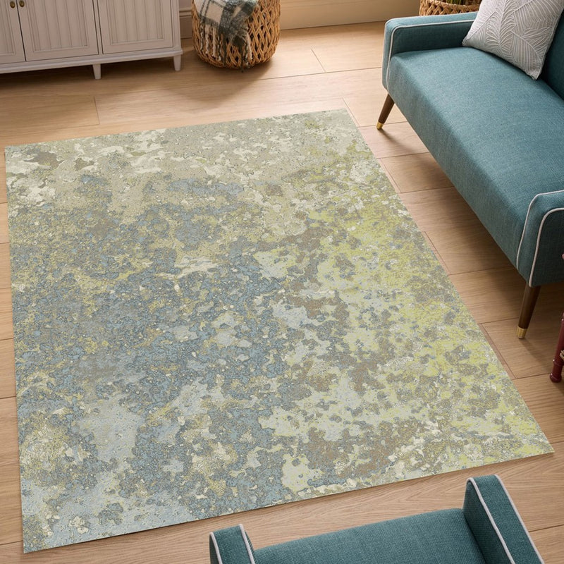 Haus Appeal Vision 7'10" x 10'6" Area Rug, Lime