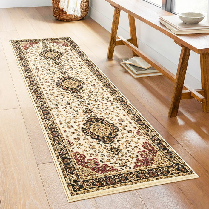 Haus Appeal Palace Medallion 2'7'' x 7'3'' Area Rug, Cream