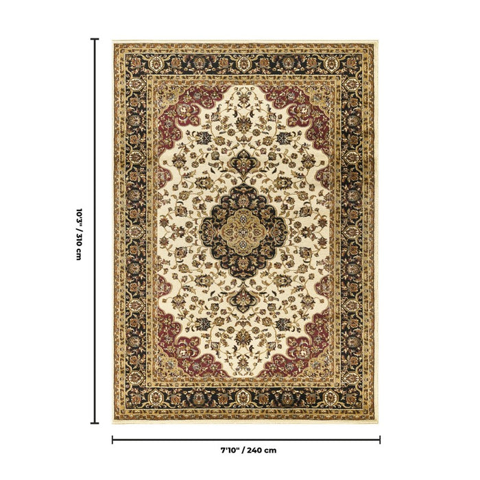Haus Appeal Palace 7'10" x 10'3" Area Rug, Cream Medallion