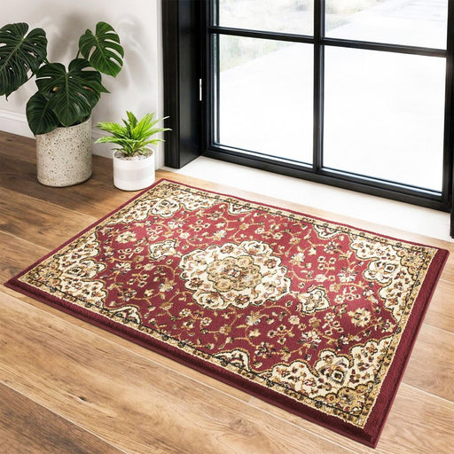 Haus Appeal Palace Traditional 2' x 3' Area Rug, Red