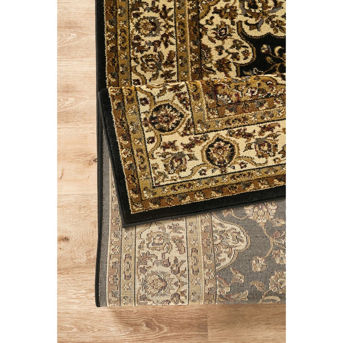 Haus Appeal Palace 7'10" x 10'3" Area Rug, Black Medallion