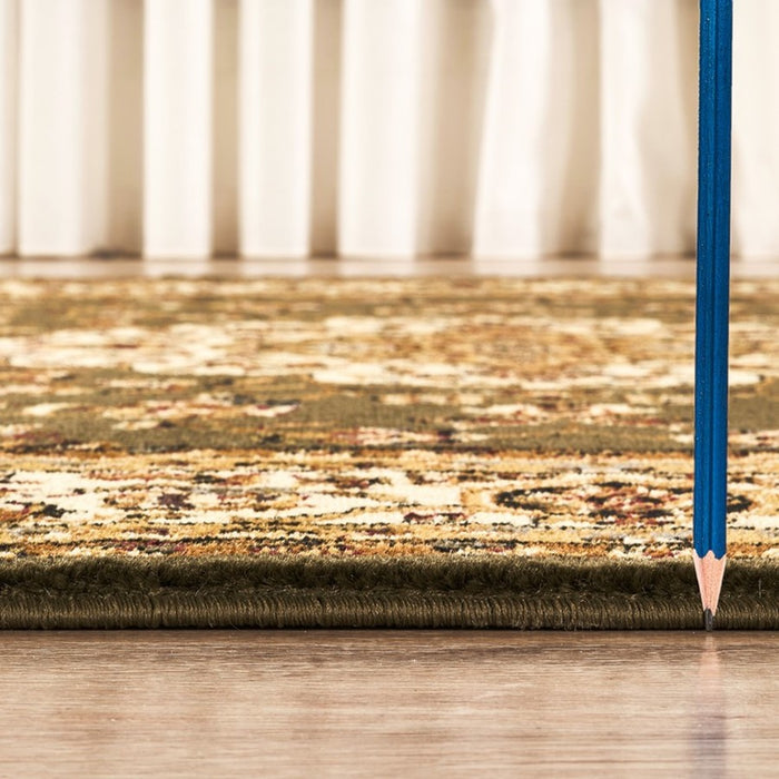 Haus Appeal Palace 7'10" x 10'3" Area Rug, Green Cream