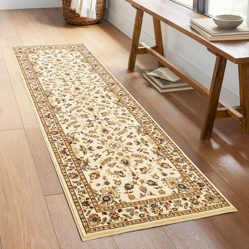 Haus Appeal Palace Patterned 2'7'' x 7'3'' Area Rug, Cream