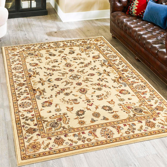 Haus Appeal Palace 5'3'' x 7'3'' Area Rug, Cream Patterned