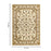 Haus Appeal Palace 5'3'' x 7'3'' Area Rug, Cream Patterned