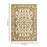 Haus Appeal Palace 7'10" x 10'3" Area Rug, Cream Patterned