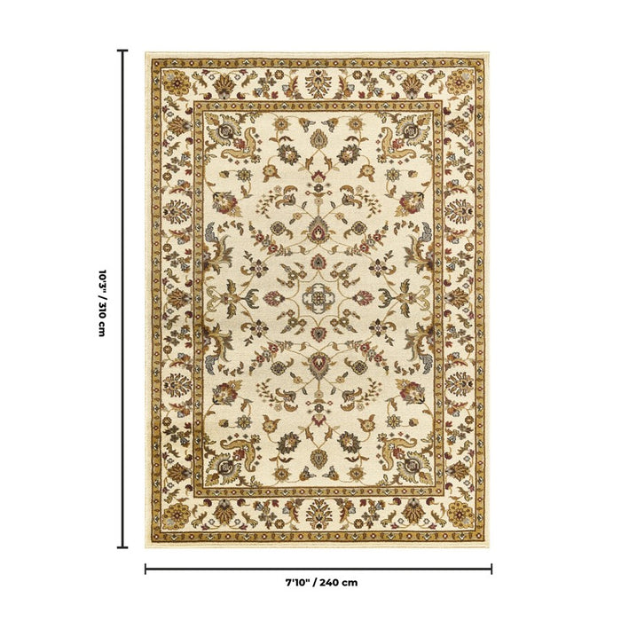 Haus Appeal Palace 7'10" x 10'3" Area Rug, Cream Patterned