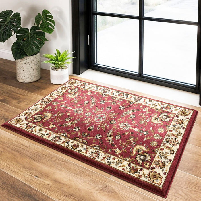 Haus Appeal Palace Medallion 2' x 3' Area Rug, Red