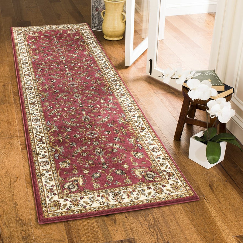 Haus Appeal Palace 2'7'' x 7'3'' Area Rug, Red Patterned