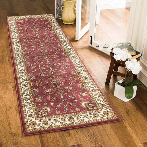 Haus Appeal Palace 2'7'' x 7'3'' Area Rug, Red Patterned