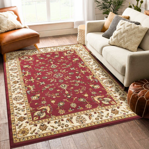 Haus Appeal Palace 5'3'' x 7'3'' Area Rug, Red Patterned