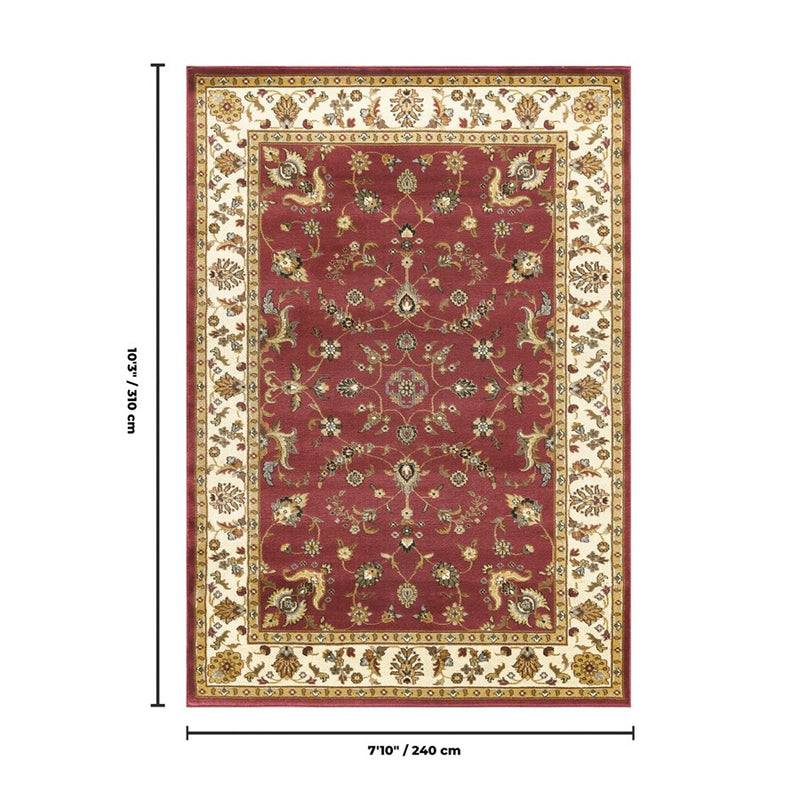 Haus Appeal Palace 7'10" x 10'3" Area Rug, Red Beige