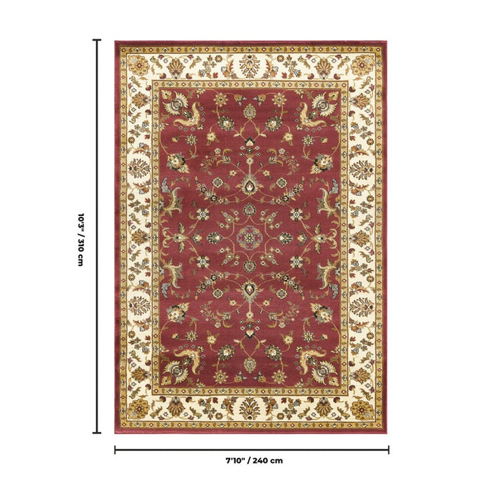 Haus Appeal Palace 7'10" x 10'3" Area Rug, Red Beige