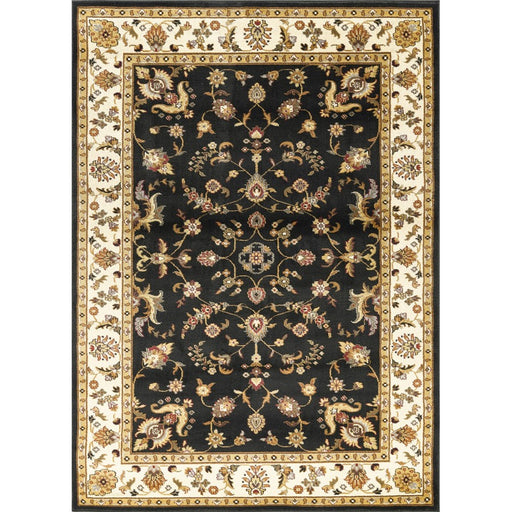 Haus Appeal Palace Patterned 2'7'' x 7'3'' Area Rug, Black - HA-VIN50072-7