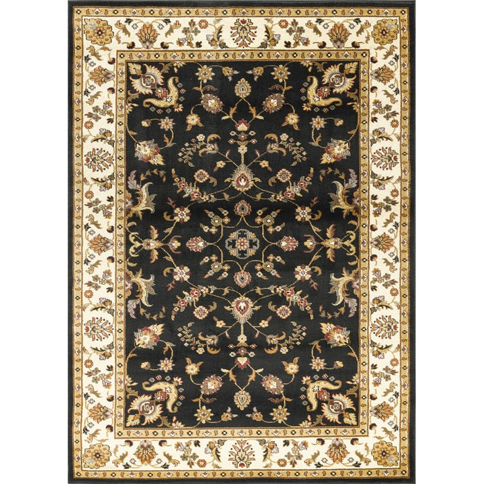 Haus Appeal Palace 5'3'' x 7'3'' Area Rug, Black Patterned - HA-VIN50075-7