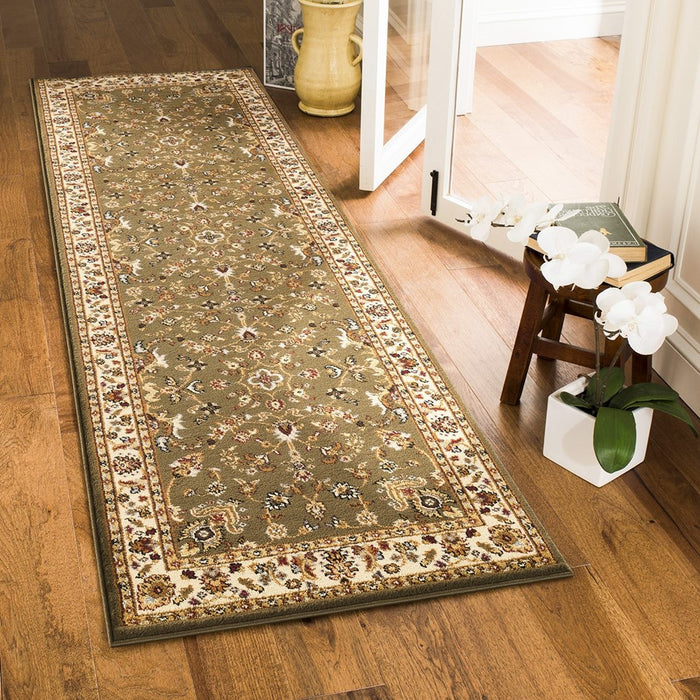 Haus Appeal Palace 2'7'' x 7'3'' Area Rug, Green