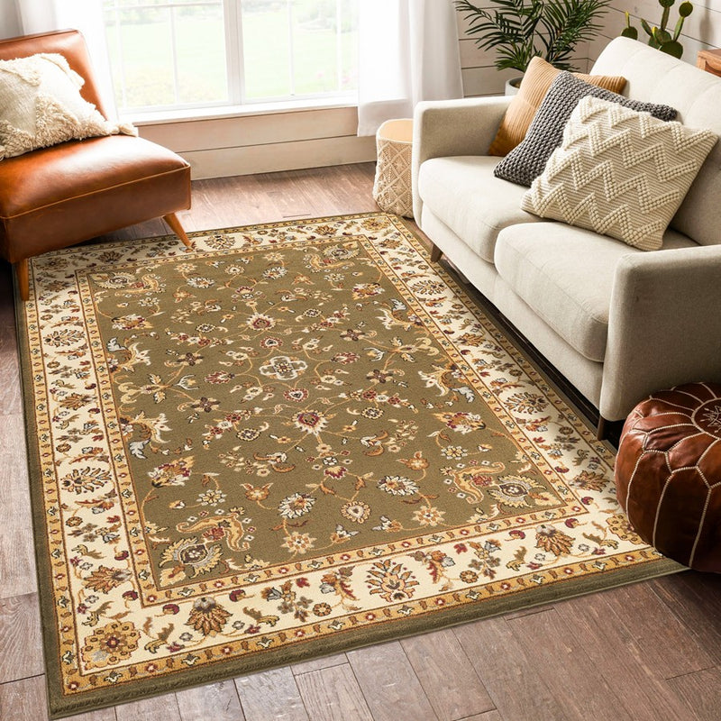 Haus Appeal Palace 5'3'' x 7'3'' Area Rug, Green Patterned