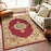 Haus Appeal Palace 5'3'' x 7'3'' Area Rug, Red Cream
