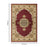 Haus Appeal Palace 5'3'' x 7'3'' Area Rug, Red Cream