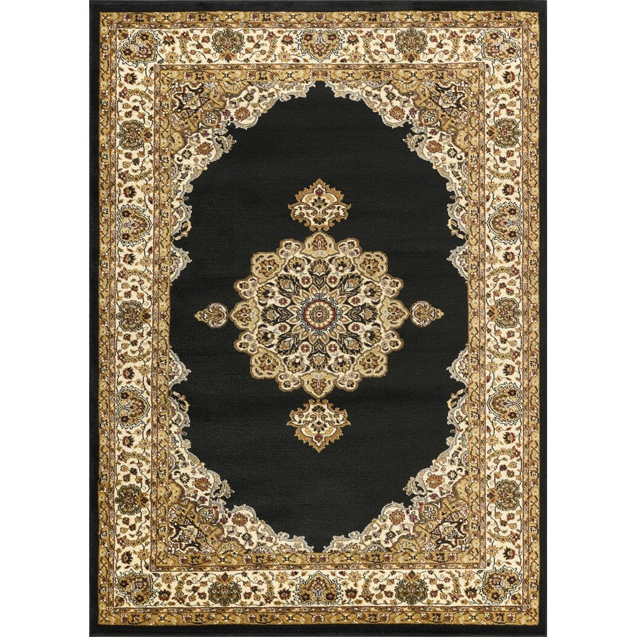Haus Appeal Palace 2' x 3' Area Rug, Black - HA-VIN50102-3