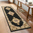 Haus Appeal Palace 2'7'' x 7'3'' Area Rug, Black Cream