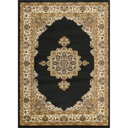 Haus Appeal Palace 5'3'' x 7'3'' Area Rug, Black Traditional - HA-VIN50105-7