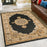 Haus Appeal Palace 5'3'' x 7'3'' Area Rug, Black Traditional