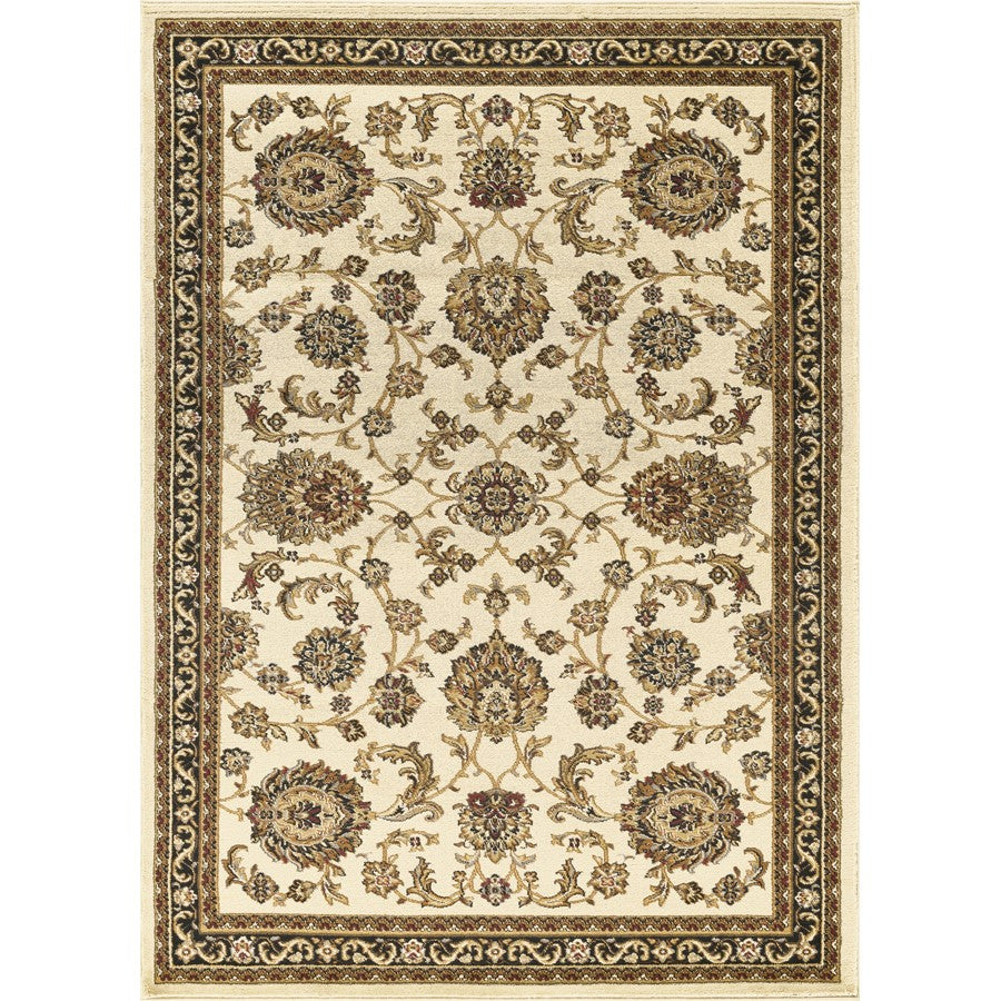 Haus Appeal Palace 5'3'' x 7'3'' Area Rug, Cream Black - HA-VIN50115-7
