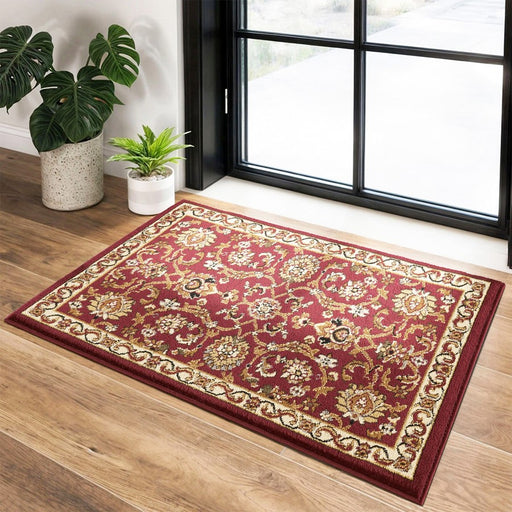 Haus Appeal Palace Patterned 2' x 3' Area Rug, Red
